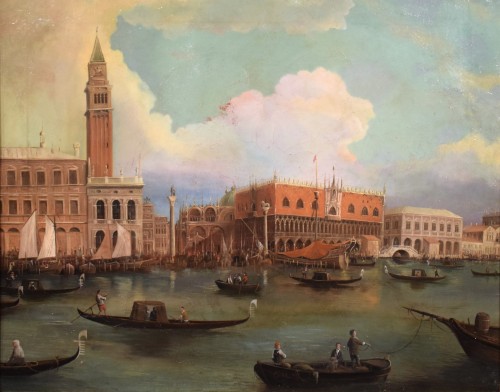 Venice, the Basin of St. Mark Signed E.M. and dated 1875